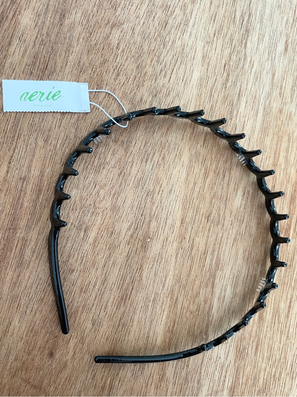 aerie Zig Zag Headband, black